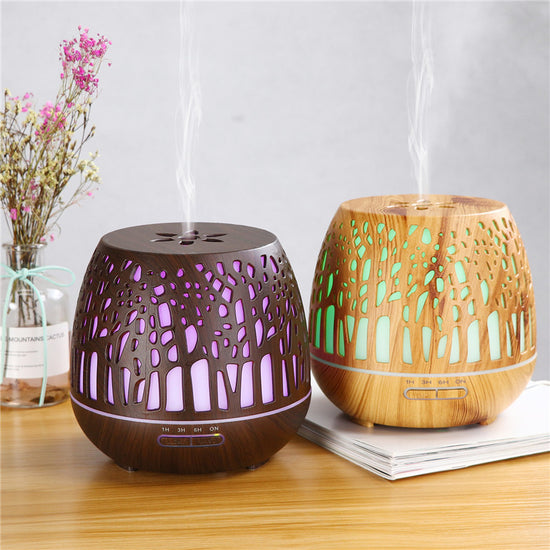 Room essential oil aroma diffuser hollow colorful ultrasonic humidifier