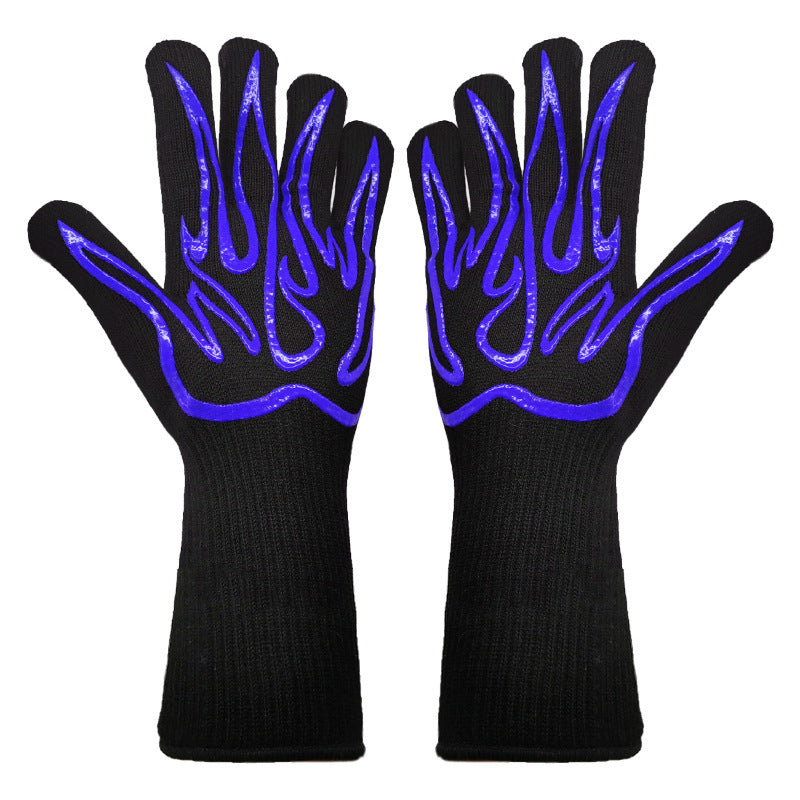 Spot Heat Insulation Barbecue Kitchen Baking Thick And High Temperature Resistant Oven Anti-scald Microwave Oven Gloves
