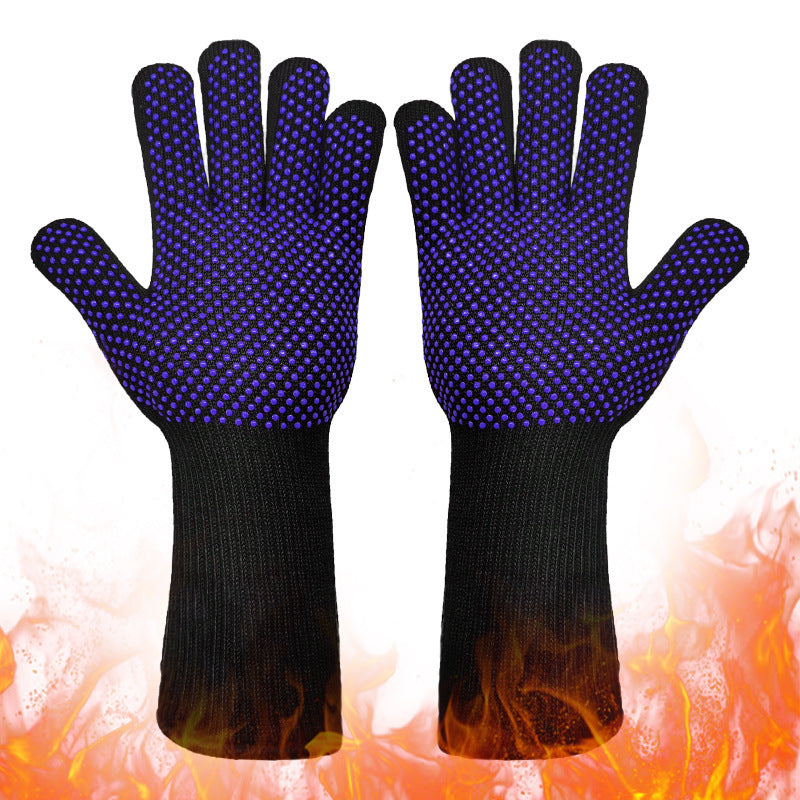 Spot Heat Insulation Barbecue Kitchen Baking Thick And High Temperature Resistant Oven Anti-scald Microwave Oven Gloves