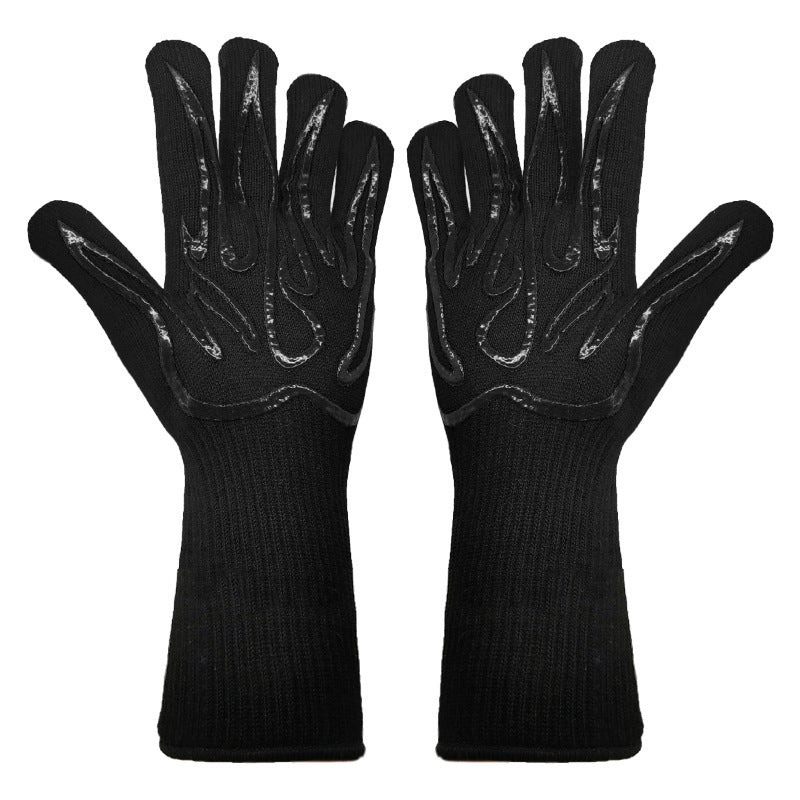 Spot Heat Insulation Barbecue Kitchen Baking Thick And High Temperature Resistant Oven Anti-scald Microwave Oven Gloves