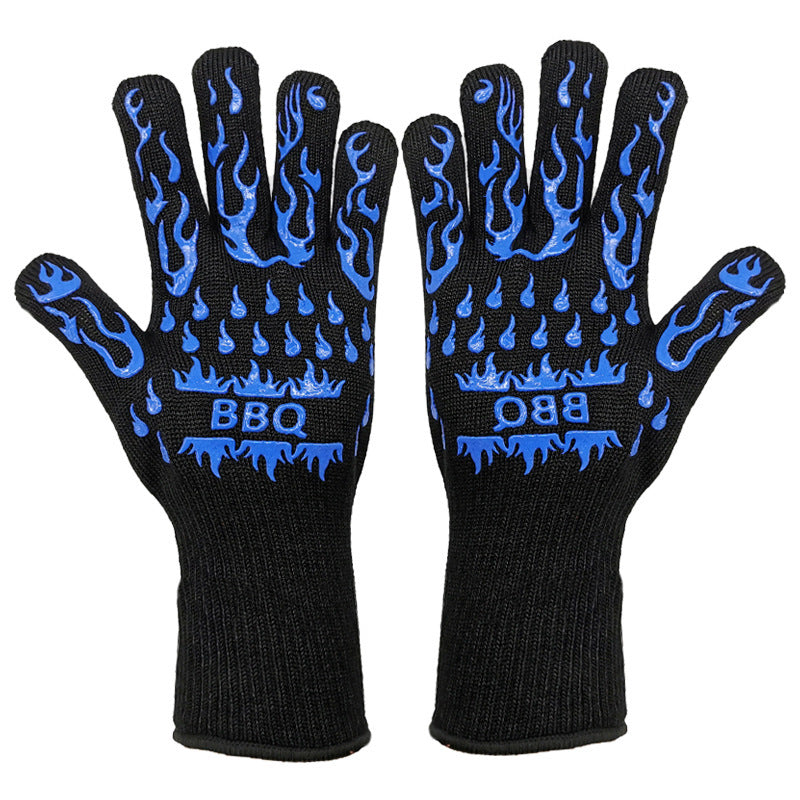 Spot Heat Insulation Barbecue Kitchen Baking Thick And High Temperature Resistant Oven Anti-scald Microwave Oven Gloves
