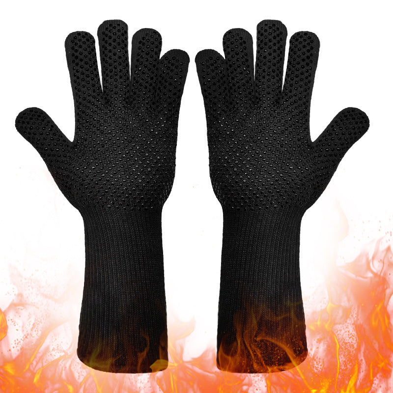 Spot Heat Insulation Barbecue Kitchen Baking Thick And High Temperature Resistant Oven Anti-scald Microwave Oven Gloves