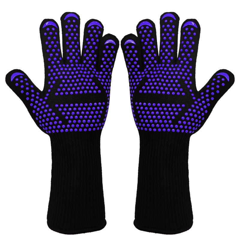 Spot Heat Insulation Barbecue Kitchen Baking Thick And High Temperature Resistant Oven Anti-scald Microwave Oven Gloves